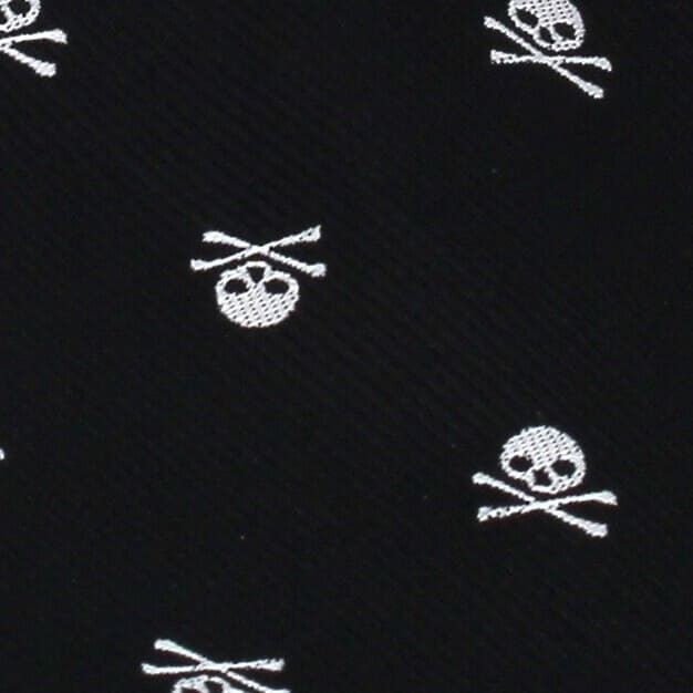 Corbata Estrecha Calaveras Negra