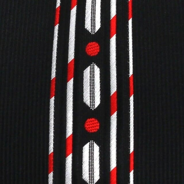 Corbata Estrecha Dibujo Vertical Negra
