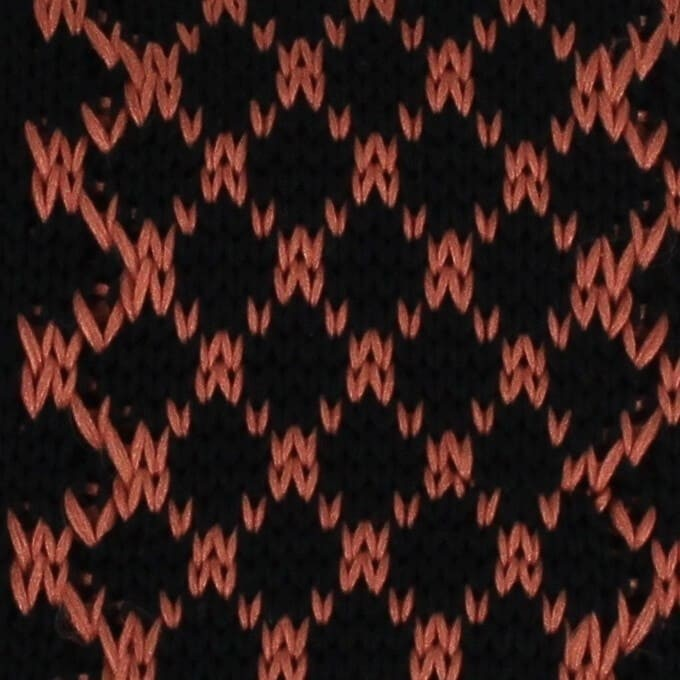 Corbata Punto Estampada Negra y Marr�n