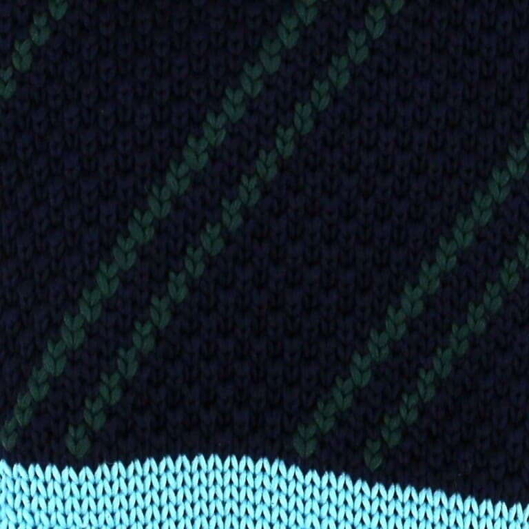 Corbata Punto Rayas Diag. Azul y Verde