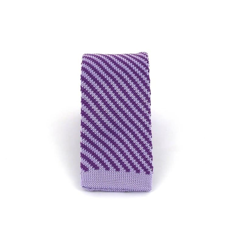 Corbata Punto Rayas Diag. Violeta y Lila