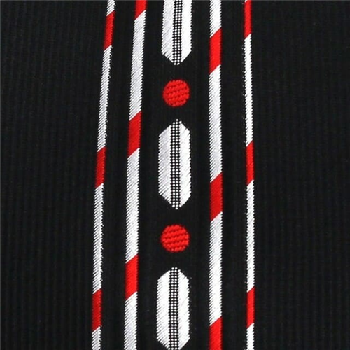 Corbata Estrecha Dibujo Vertical Negra