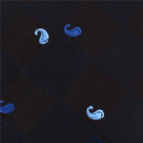 Corbata Estrecha Paisley Marrón