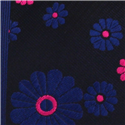 Corbata Estrecha Estampado Flores Azul