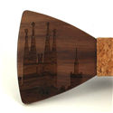 Pajarita Madera Skyline Barcelona