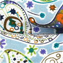Pajarita Paisley Celeste y Verde