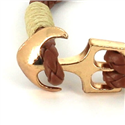 Pulsera Trenzada Cuero con Ancla
