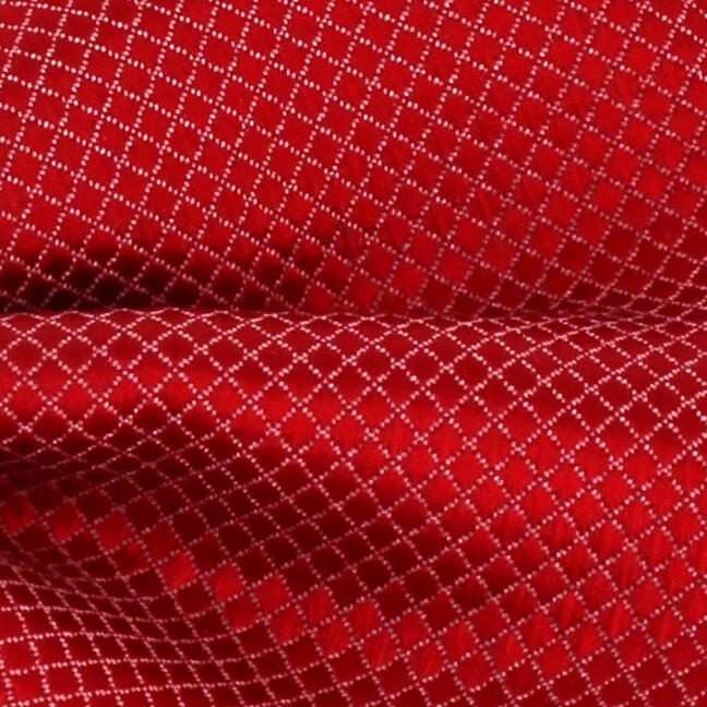 Pajarita Lisa Cuadritos Rojo Claro