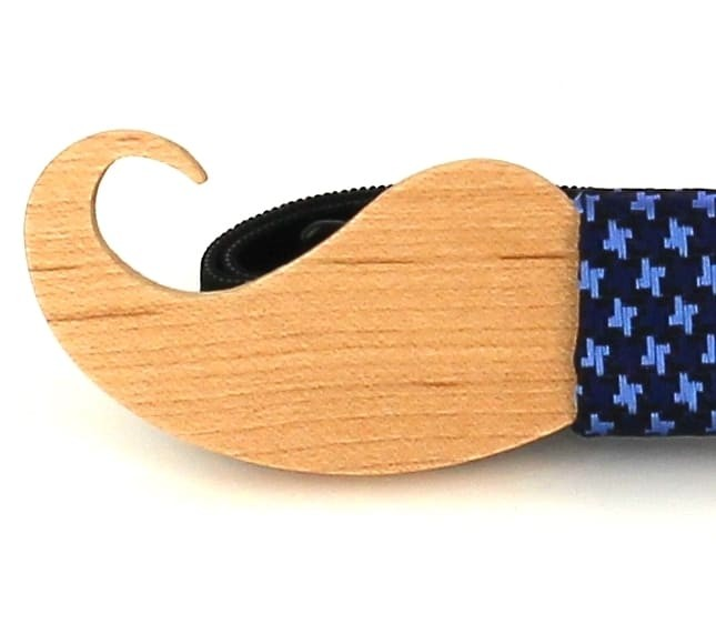 Pajarita Madera Bigote