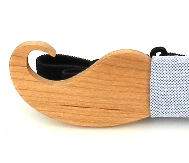 Pajarita Madera Bigote