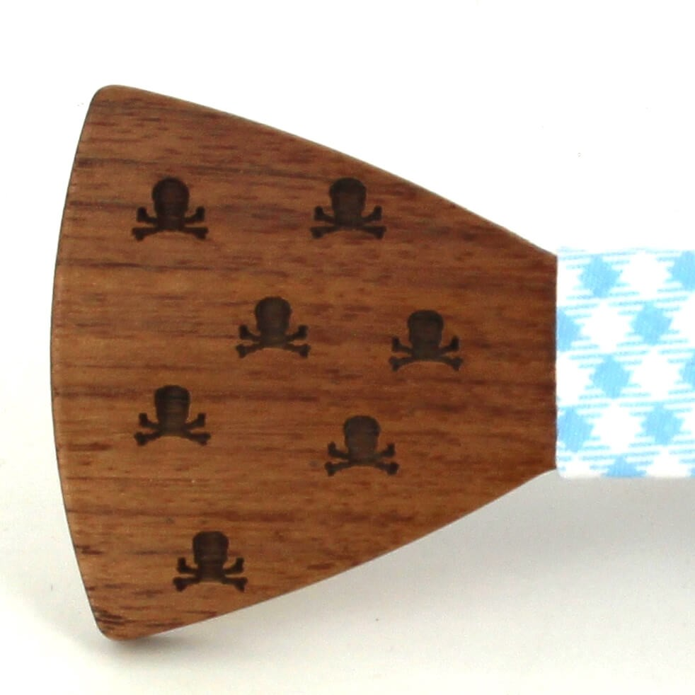 Pajarita Madera Calaveras