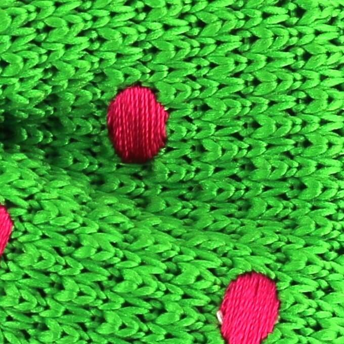 Pajarita Punto Verde Lunares Magenta