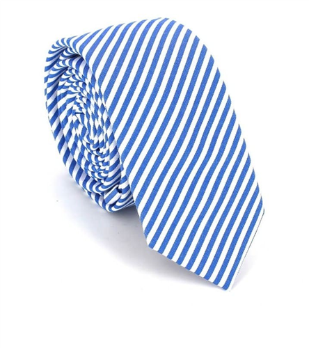 Cravatta a Righe Bianche e Blu