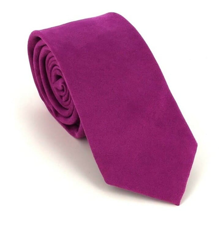 Cravatta Sottile in Velluto Viola