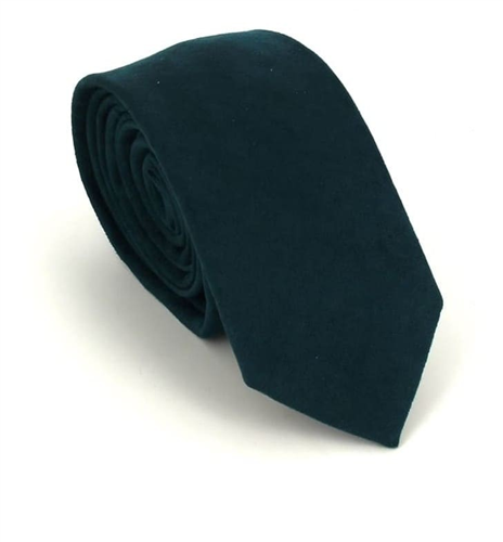 Cravatta Slim in Velluto Verde