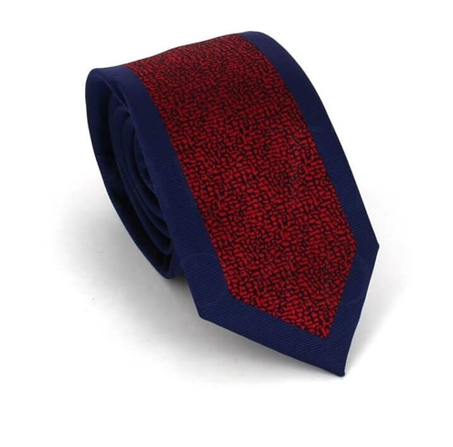 Cravatta Slim Blu Navy e Rossa