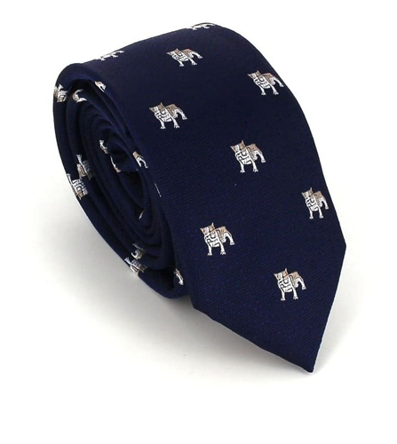 Cravatta Stretta Bulldog Blu