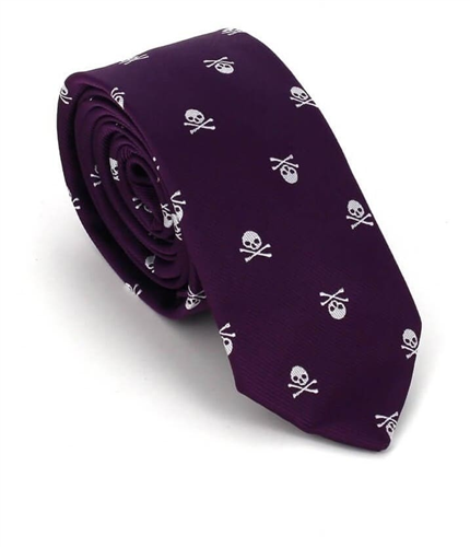 Cravatta Stretta Teschi Viola