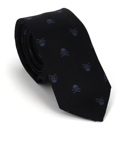 Cravatta Slim Teschi Nera