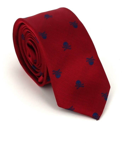 Cravatta Slim Teschi Rossa