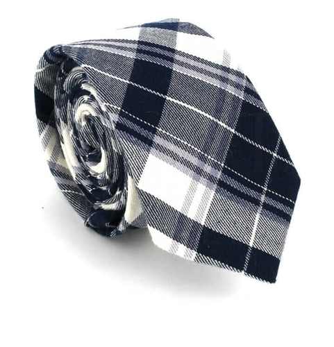 Cravatta stretta a quadri tricolore