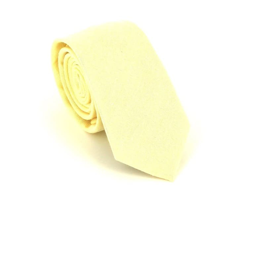 Cravatta Slim Liscia Gialla