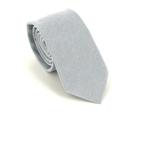 Cravatta Slim Liscia Grigia