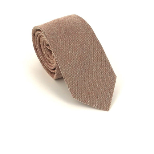 Cravatta Slim Liscia Marrone