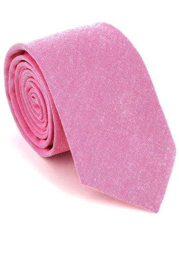 Cravatta Slim Liscia Rosa