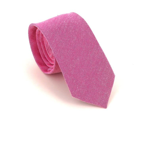 Cravatta Slim Liscia Rosa Scuro