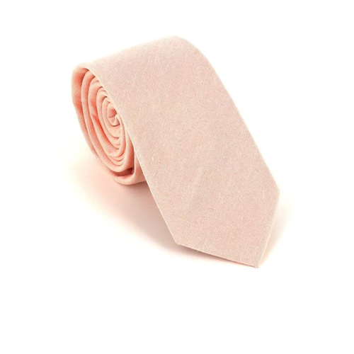 Cravatta Slim Liscia Rosa Salmone