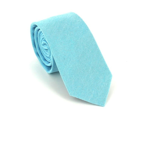 Cravatta Slim Liscia Turchese