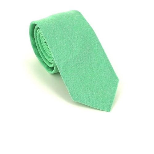Cravatta Slim Liscia Verde
