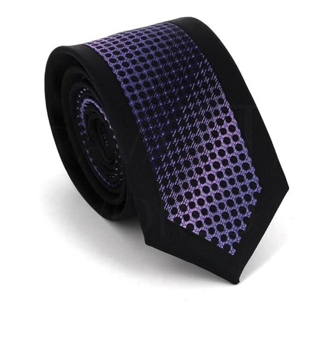 Cravatta Slim Nera e Viola