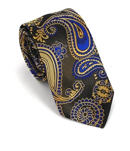 Cravatta Stretta Paisley Verde Oliva