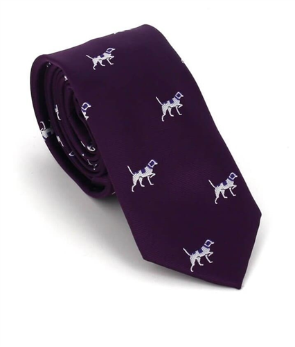 Cravatta Slim Cani Viola