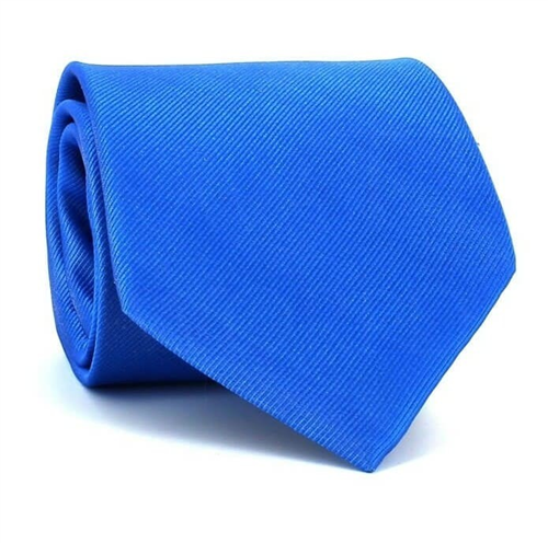 Cravatta liscia blu MicroTwill