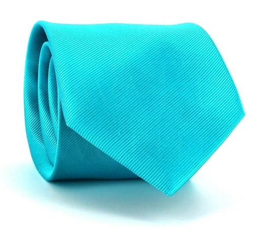 Cravatta liscia turchese in microtwill
