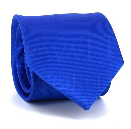 Cravatta Blu Twill Orizzontale Liscia