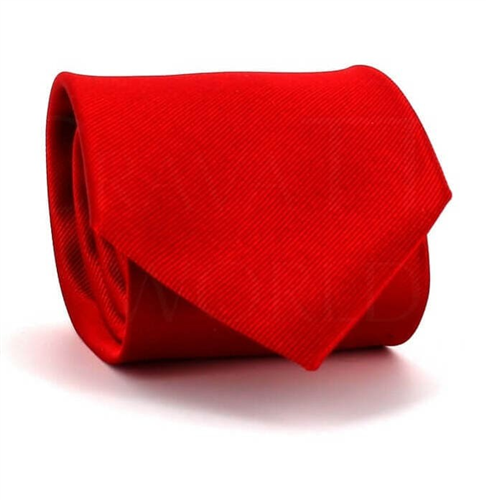 Cravatta liscia rossa in microtwill