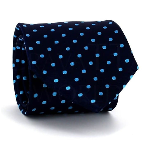 Cravatta a pois blu scuro III