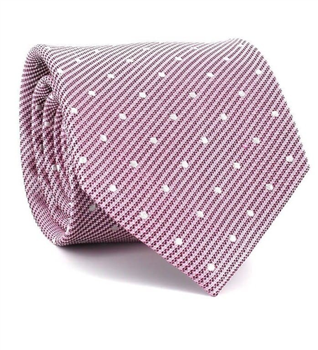 Cravatta a pois magenta