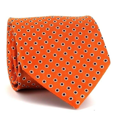 Cravatta a pois arancione