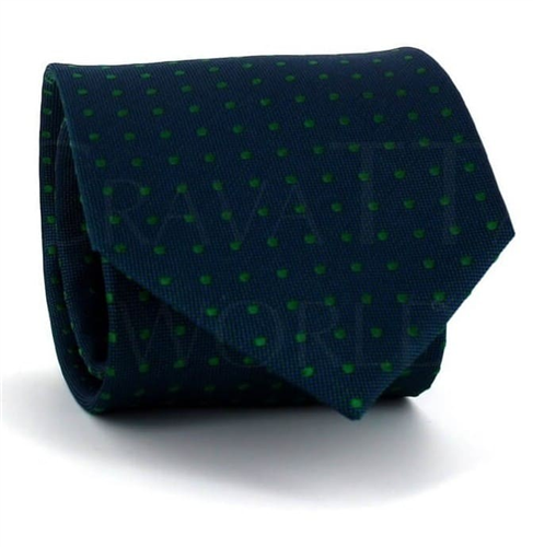 Cravatta a pois verde