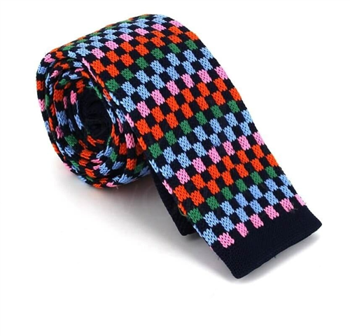 Cravatta a pois multicolore