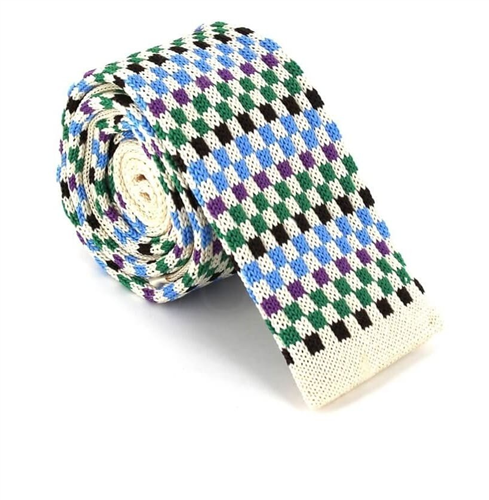 Cravatta a pois multicolore