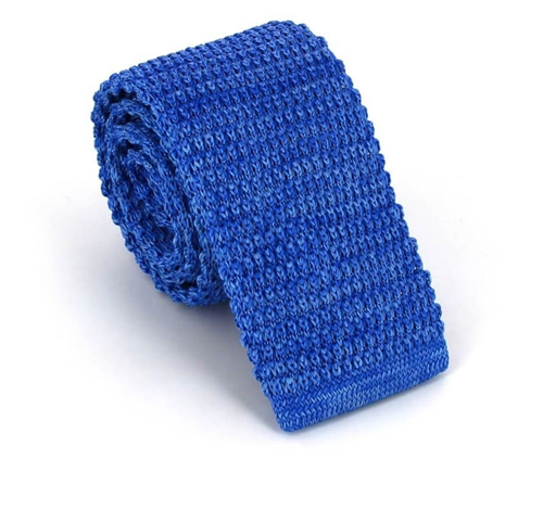 Cravatta a pois mélange blu