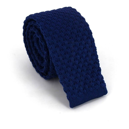 Cravatta a Punto Liscio Onde Blu