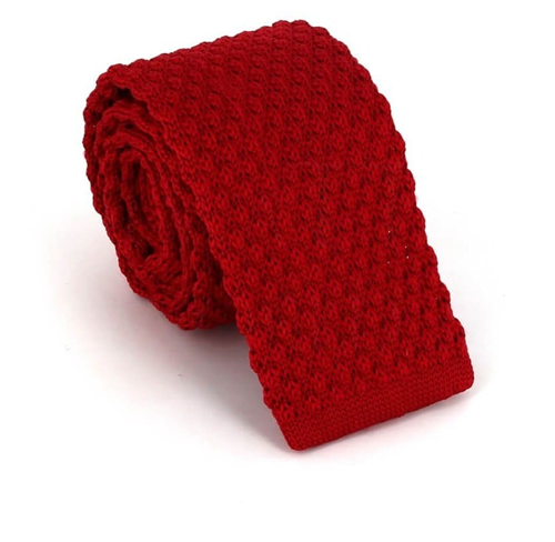 Cravatta a pois lisci ondulati rossa