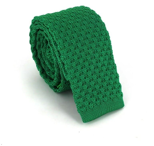 Cravatta a pois lisci onde verde